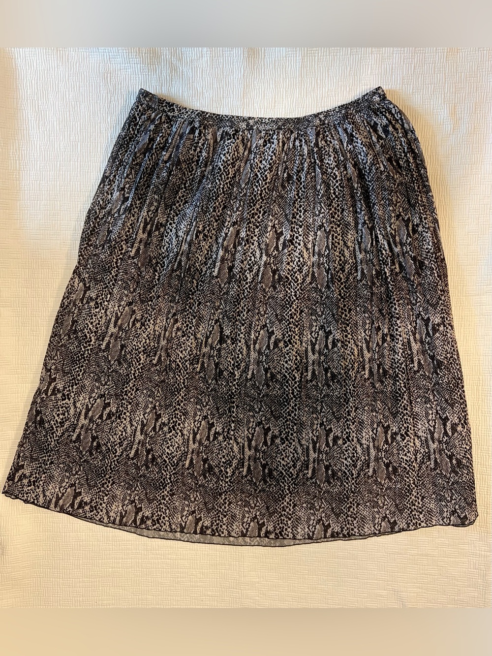 Cathy Daniels Black & Brown Snake-Print A-Line Skirt